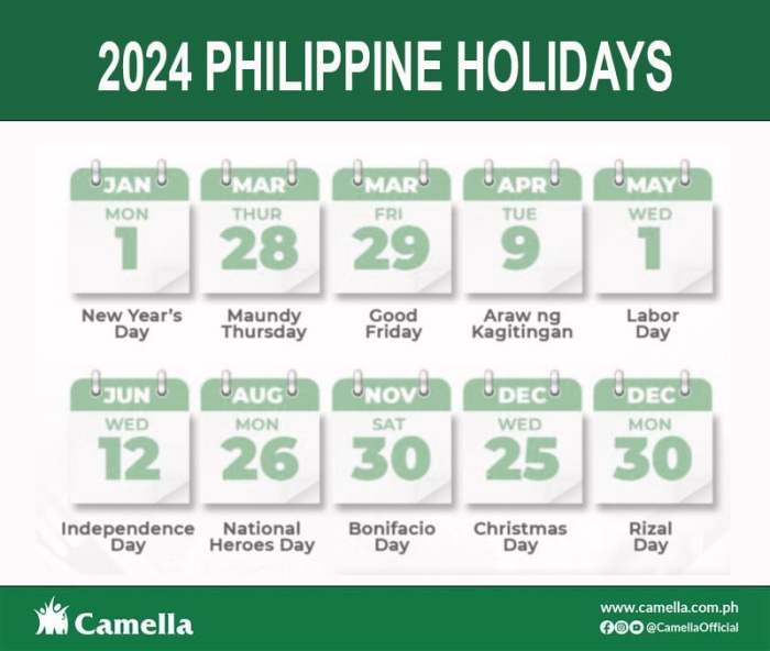 Holidays 2024 Philippines Regular And Specials - Wendi Sarita